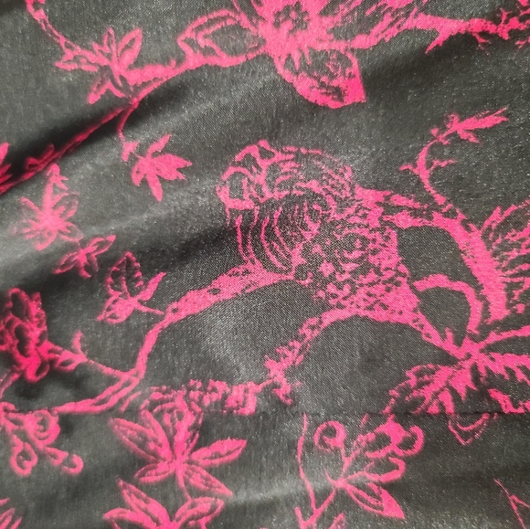 Le Château short sleeved button up full length satin dress - Picture 4 of 8